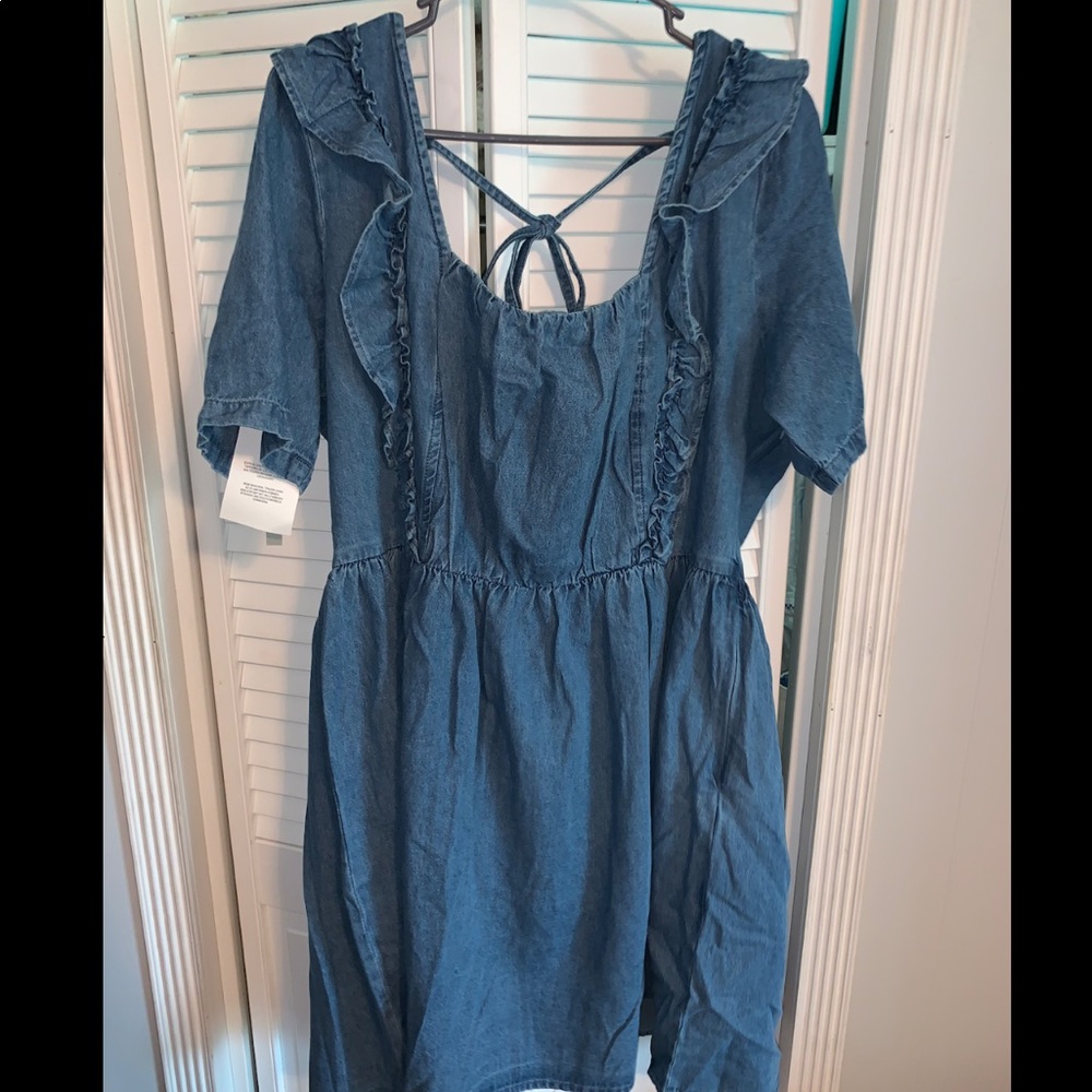 ASOS Curve Denim Smock Dress